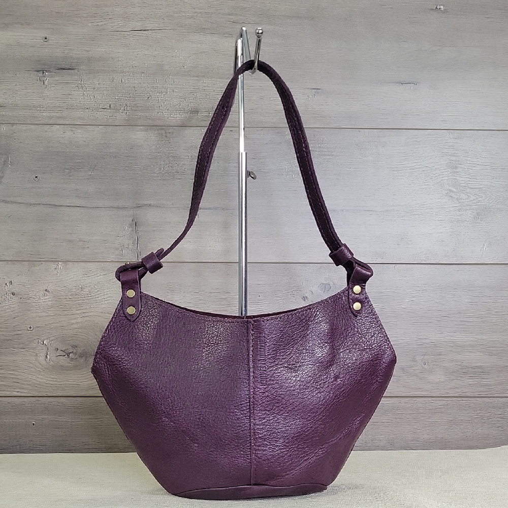 Portland Leather Purple Leather Tote Shoulder Bag